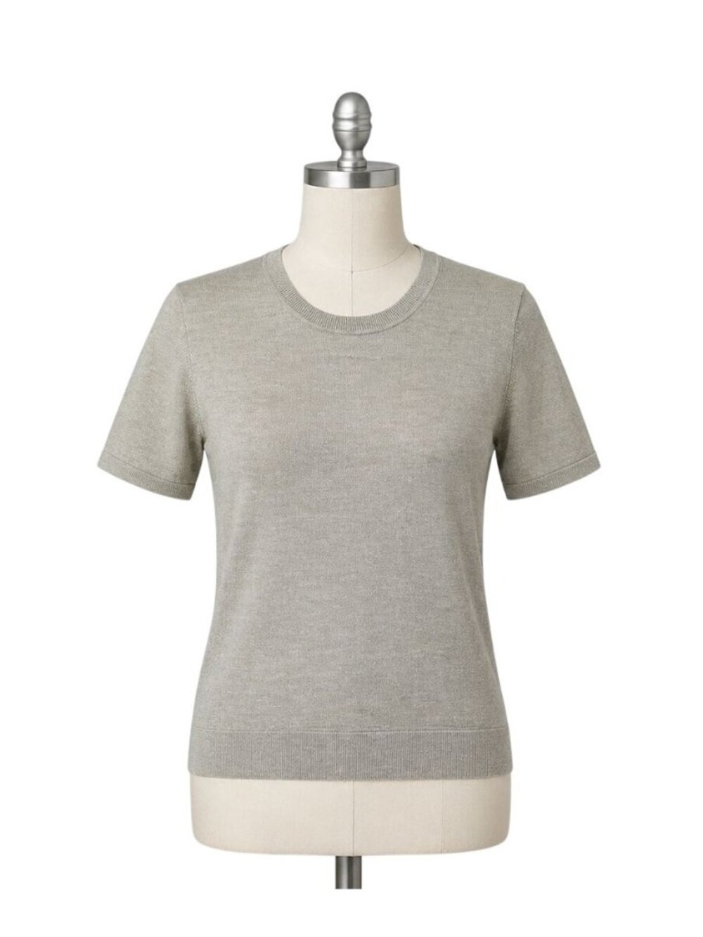 WoolX Anna Merino Wool Short Sleeve Crew Sweater Sandstone Haze Size XL NWOT